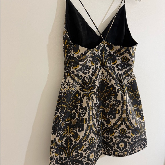 Free People Size 6 Black and Gold Mini Dress - Picture 8 of 15